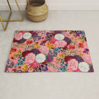 Floral Pink Pattern Rug Gallery Image 1