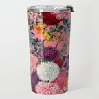Floral Pink Pattern Travel Mug Gallery Image 2