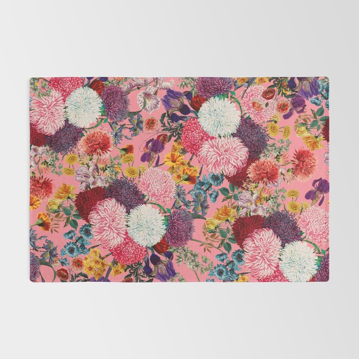 Floral Pink Pattern Rug Gallery Image 2