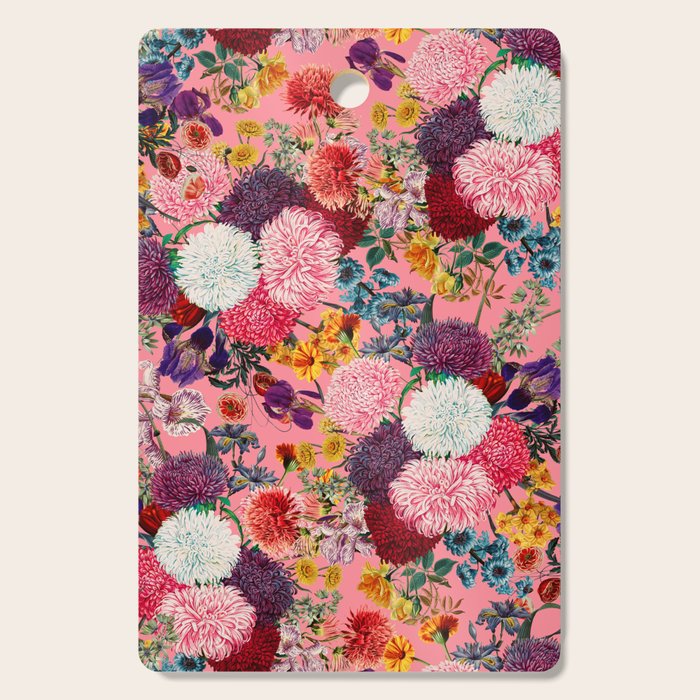 Floral Pink Pattern Cutting Board Gallery Image 1