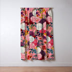 Floral Pink Pattern Window Curtain Gallery Image 3