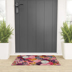 Floral Pink Pattern Welcome Mat Gallery Image 3