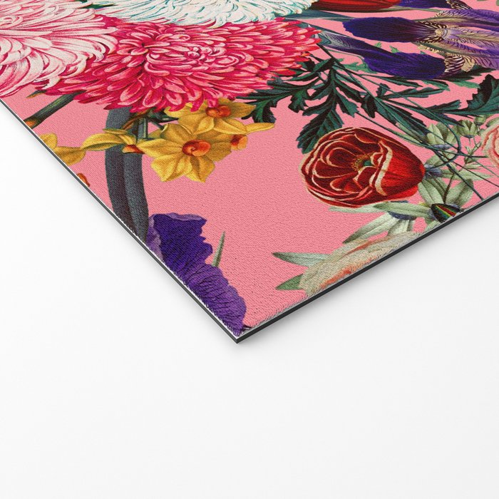 Floral Pink Pattern Welcome Mat Gallery Image 2