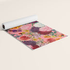 Floral Pink Pattern Yoga Mat Gallery Image 2