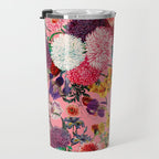 Floral Pink Pattern Travel Mug Gallery Image 3
