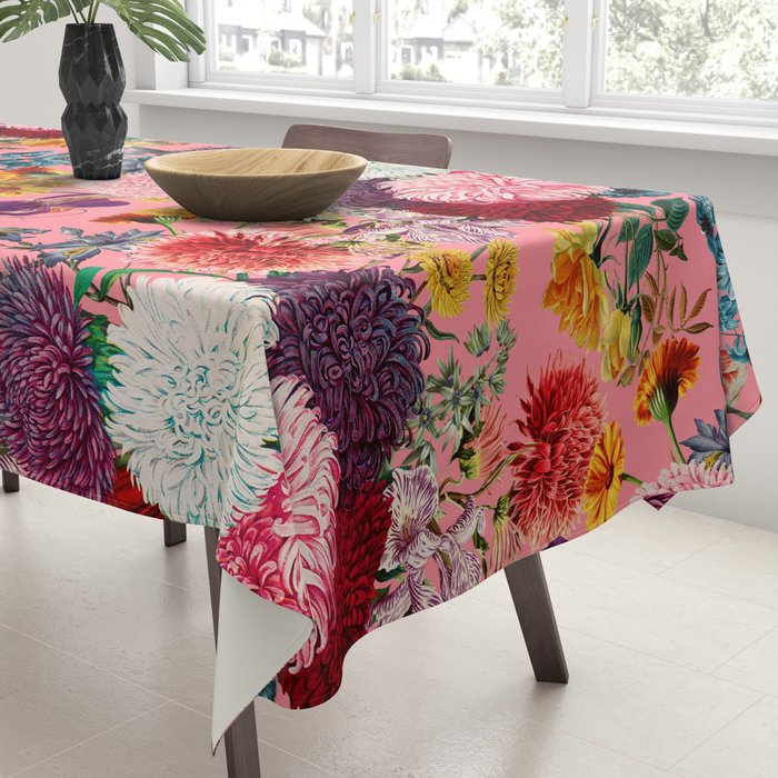 Floral Pink Pattern Tablecloth Gallery Image 3