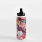 Floral Pink Pattern Water Bottle Gallery Image 2