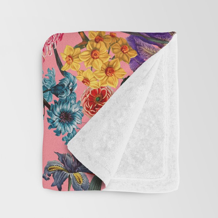 Floral Pink Pattern Throw Blanket Gallery Image 3