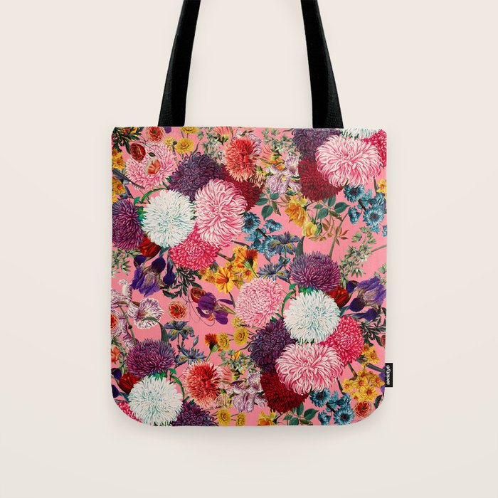 Floral Pink Pattern Tote Bag Gallery Image 1