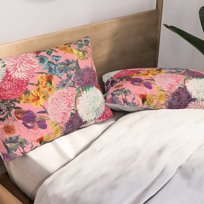 Floral Pink Pattern Pillow Sham Gallery Image 2