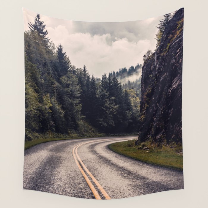 Smoky Mountain National Park -  Road Trip Adventure Wall Tapestry Gallery Image 1