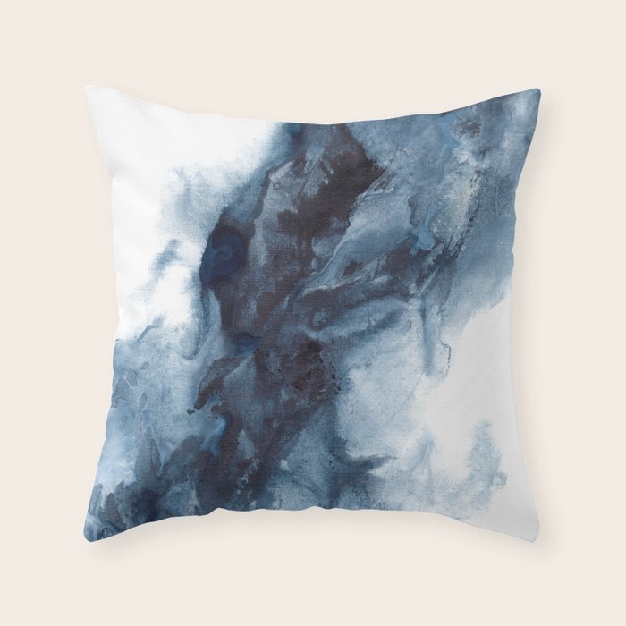Indigo Depths No. 1 Throw Pillow Gallery Image 1