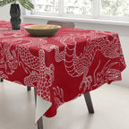 Lunar Year White Dragon Tablecloth Gallery Image 3
