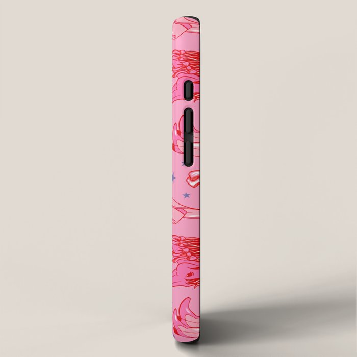 Cowgirl Christmas - pink and red iPhone Case Gallery Image 2