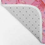 Cowgirl Christmas - pink and red Bath Mat Gallery Image 2