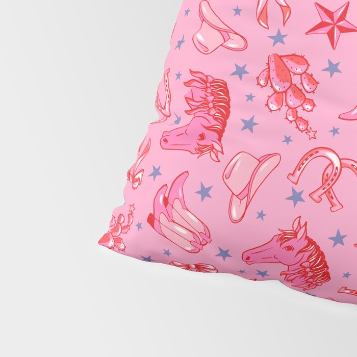 Cowgirl Christmas - pink and red Pillow Sham Gallery Image 4