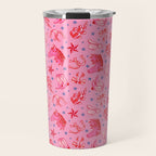 Cowgirl Christmas - pink and red Travel Mug Gallery Image 1