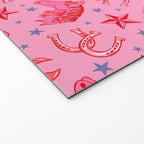 Cowgirl Christmas - pink and red Welcome Mat Gallery Image 2