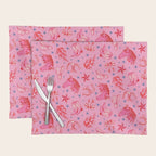 Cowgirl Christmas - pink and red Placemat Gallery Image 1