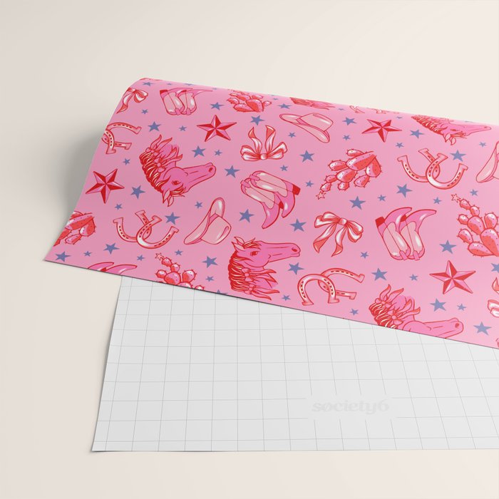 Cowgirl Christmas - pink and red Wrapping Paper Gallery Image 2