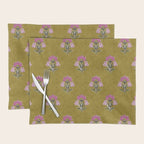 Block pink floral  Placemat Gallery Image 1