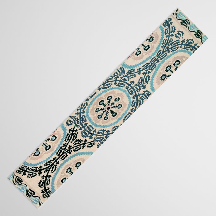 Ferghana Suzani  Northeast Uzbekistan Embroidery Print Table Runner Gallery Image 3