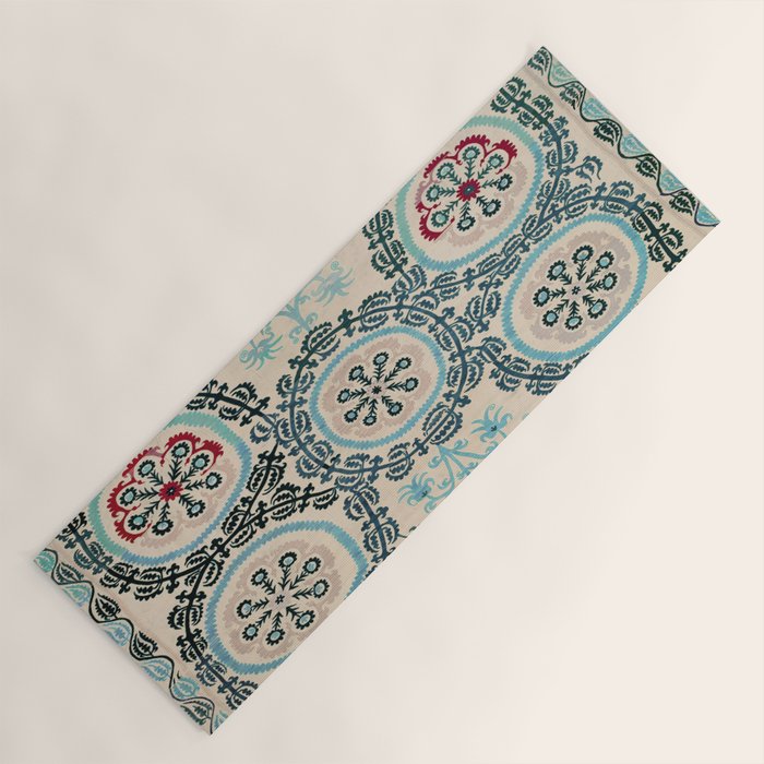 Ferghana Suzani  Northeast Uzbekistan Embroidery Print Yoga Mat Gallery Image 1