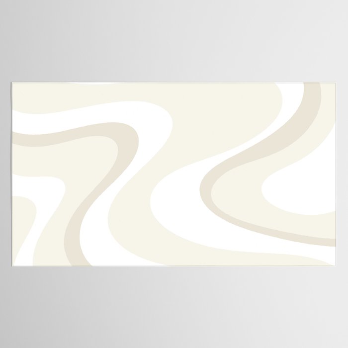 Cream Dream Liquid Swirl Abstract in Light Beige and White Tablecloth Gallery Image 2