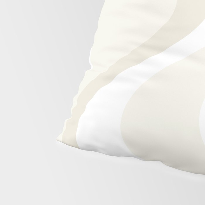 Cream Dream Liquid Swirl Abstract in Light Beige and White Pillow Sham Gallery Image 4