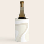 Cream Dream Liquid Swirl Abstract in Light Beige and White Wine Chiller Gallery Image 2