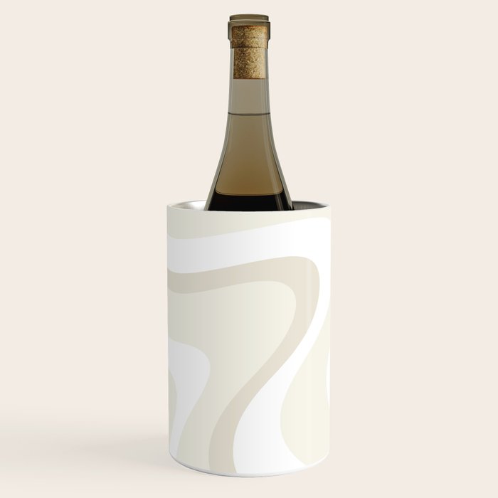 Cream Dream Liquid Swirl Abstract in Light Beige and White Wine Chiller Gallery Image 2