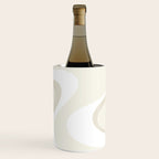 Cream Dream Liquid Swirl Abstract in Light Beige and White Wine Chiller Gallery Image 1