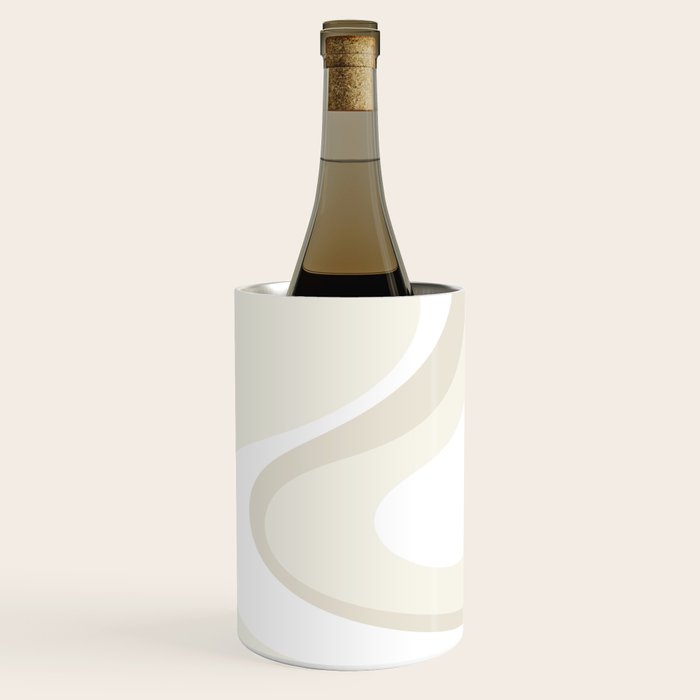 Cream Dream Liquid Swirl Abstract in Light Beige and White Wine Chiller Gallery Image 3