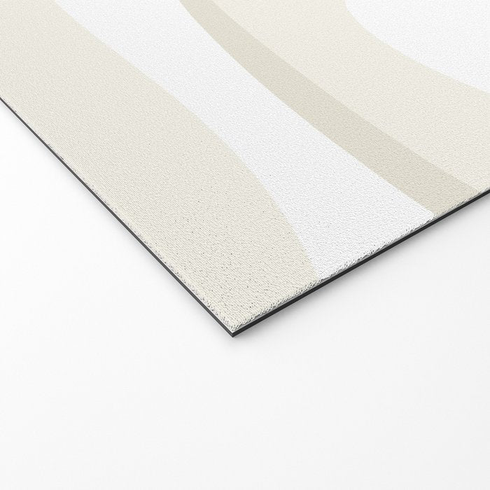 Cream Dream Liquid Swirl Abstract in Light Beige and White Welcome Mat Gallery Image 2