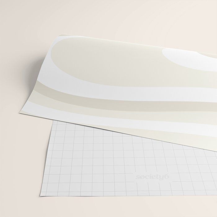 Cream Dream Liquid Swirl Abstract in Light Beige and White Wrapping Paper Gallery Image 2