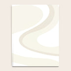 Cream Dream Liquid Swirl Abstract in Light Beige and White Notebook Gallery Image 4