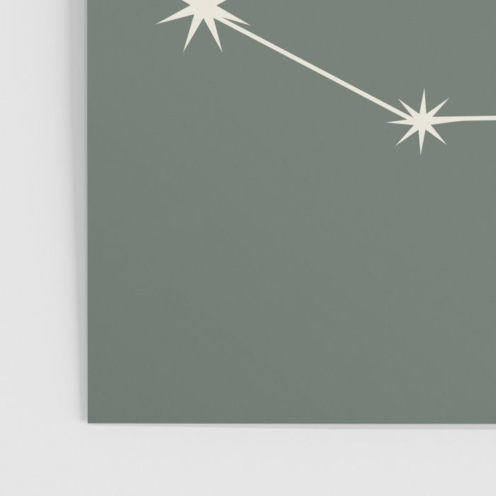 Capricorn Zodiac Star Constellation Line Art Sage Poster Gallery Image 3