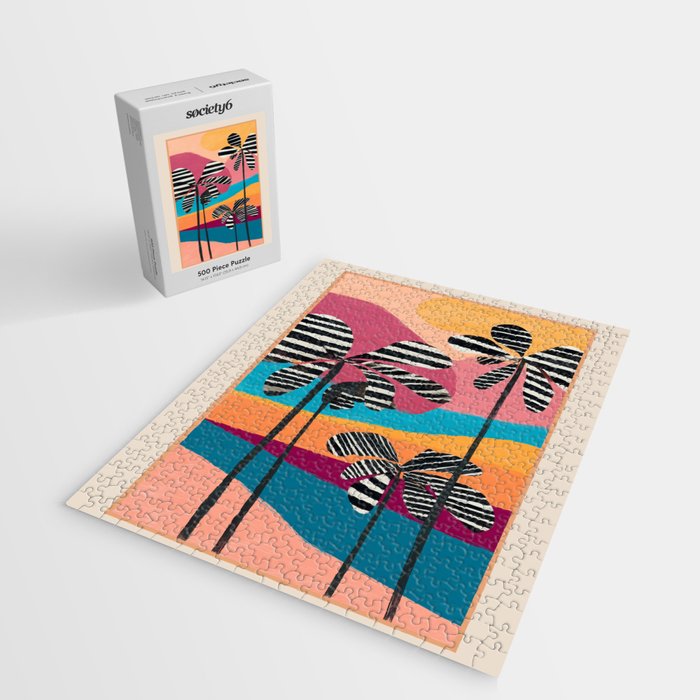 Tropical Sunset Palms I Jigsaw Puzzle Gallery Image 2