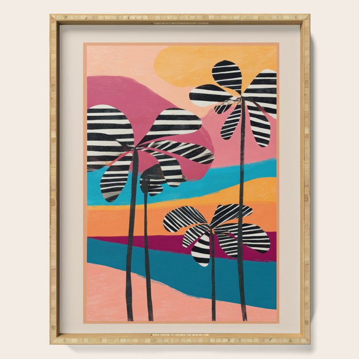 Tropical Sunset Palms I Serving Tray Gallery Image 1