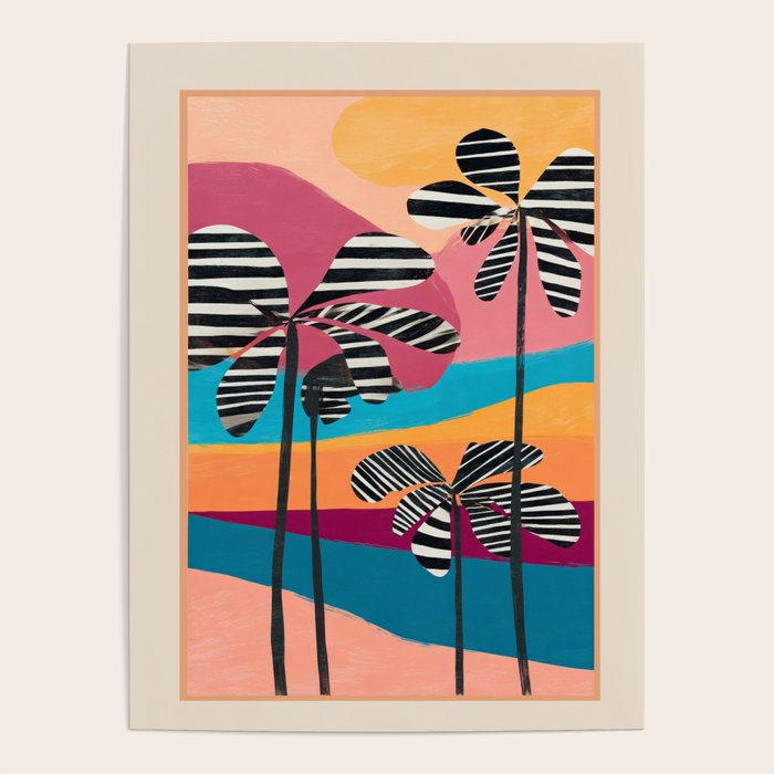 Tropical Sunset Palms I Poster Gallery Image 1