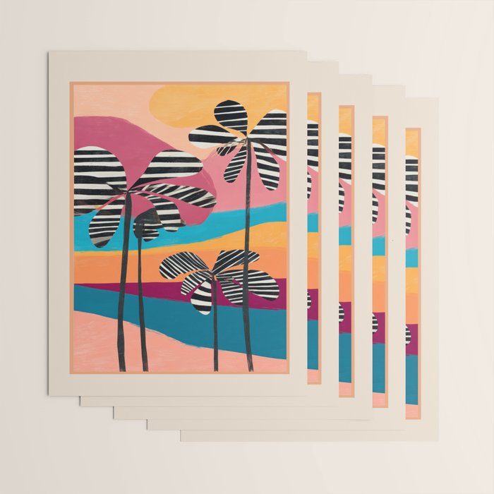 Tropical Sunset Palms I Wrapping Paper Gallery Image 3