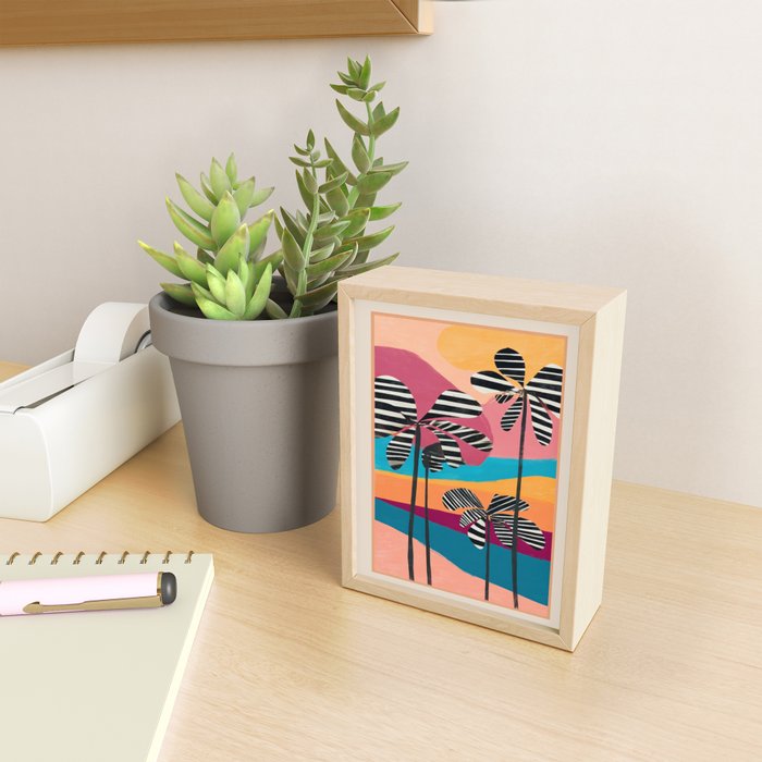 Tropical Sunset Palms I Mini Art Print Gallery Image 2