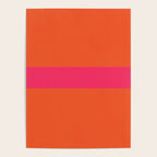 Single Stripe Hot Pink and Orange Maximalist Minimalist Pattern Poster Gallery Image 4