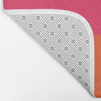 Single Stripe Hot Pink and Orange Maximalist Minimalist Pattern Bath Mat Gallery Image 2