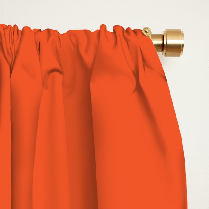 Single Stripe Hot Pink and Orange Maximalist Minimalist Pattern Window Curtain Gallery Image 2