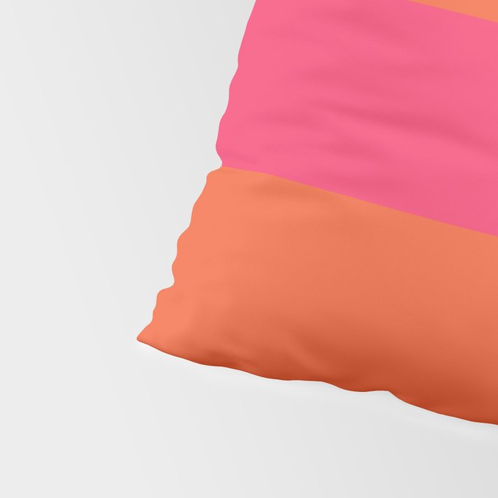 Single Stripe Hot Pink and Orange Maximalist Minimalist Pattern Pillow Sham Gallery Image 4