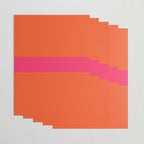 Single Stripe Hot Pink and Orange Maximalist Minimalist Pattern Wrapping Paper Gallery Image 3