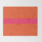 Single Stripe Hot Pink and Orange Maximalist Minimalist Pattern Throw Blanket Gallery Image 2
