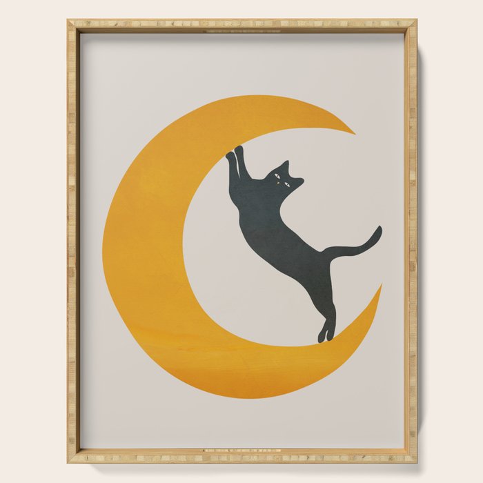 Moon and Cat Serving Tray Gallery Image 1