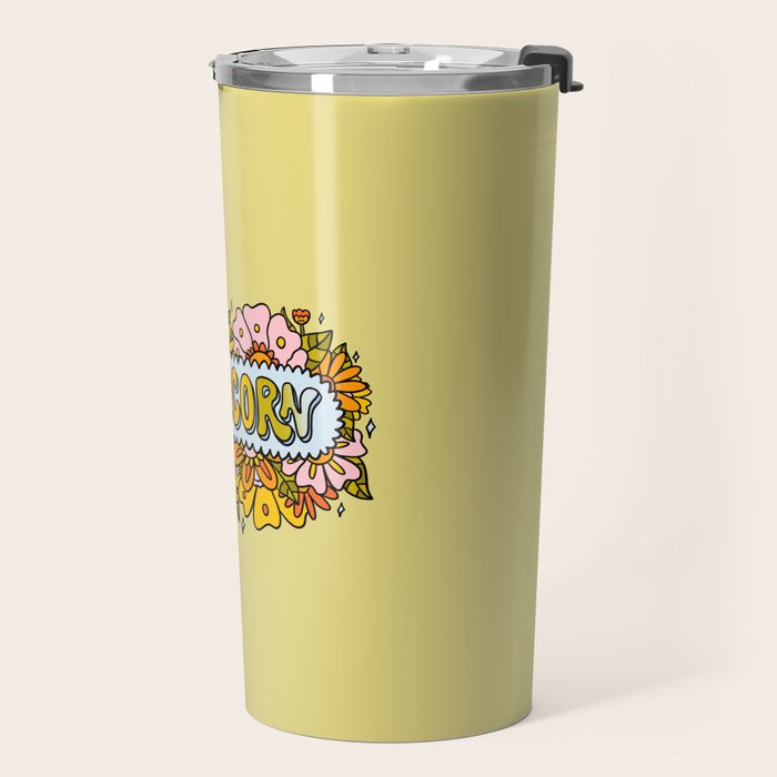Capricorn Flowers Travel Mug Gallery Image 2